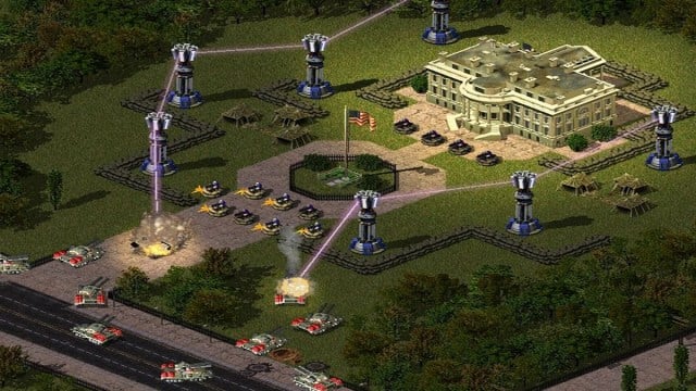 Command and Conquer Red Alert 2 White House battle