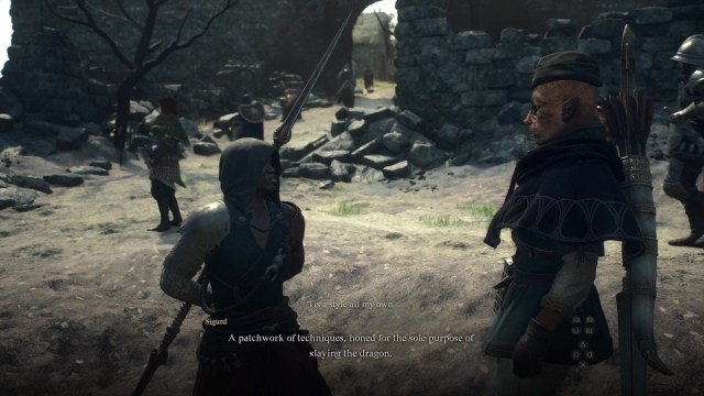 Dragon's Dogma 2 talking to Sigurd about Mystic Spearhand