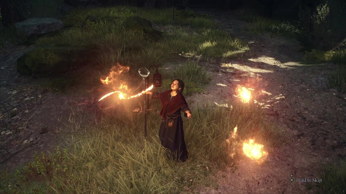 Dragon's Dogma 2 Trysha using Meteoron