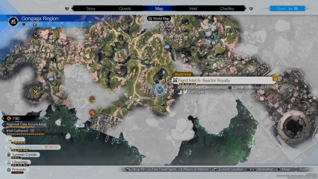 Final Fantasy VII FF7 Rebirth Gongaga Fiend Intel Location 6
