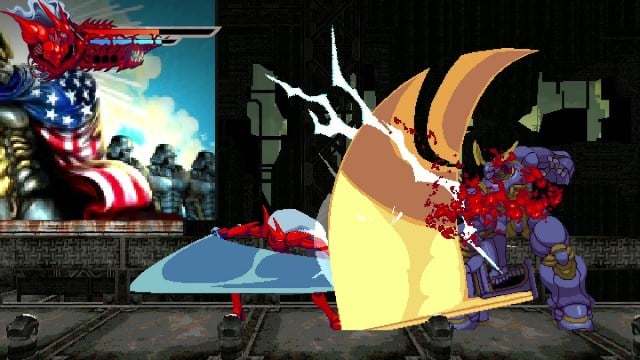 Slave Zero X Shou enfrenta espadas com o General de Ferro