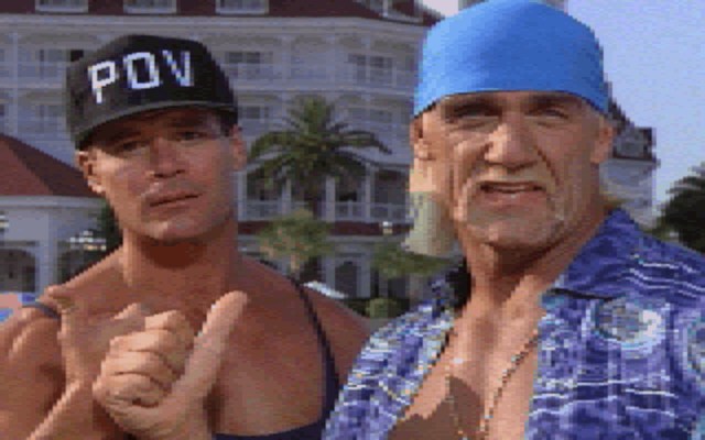 Thunder in Paradise Interactive protagonists doing a high-five thing.