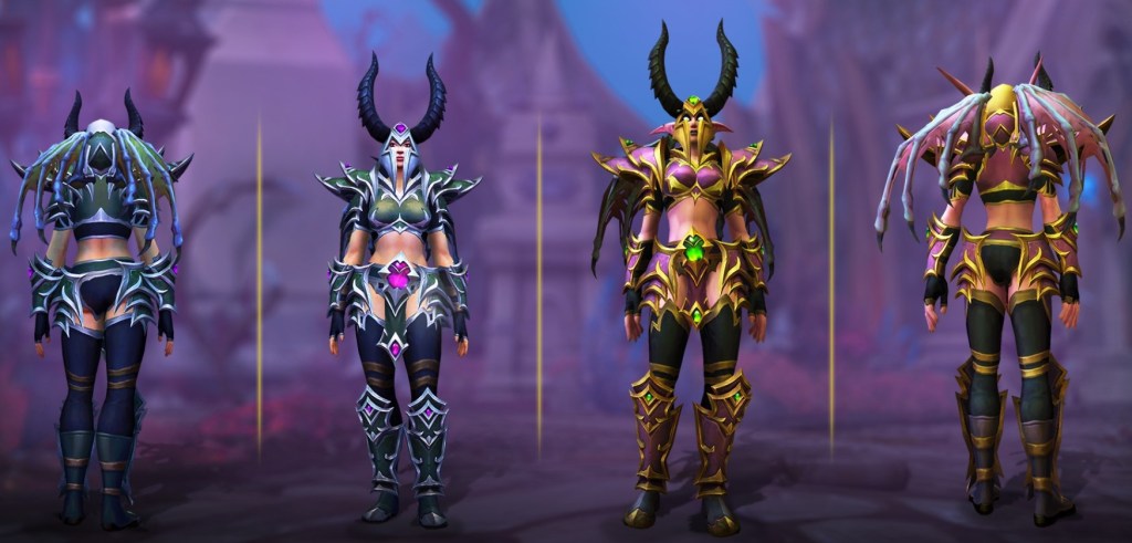 The new Dreadlord sets in World of Warcraft