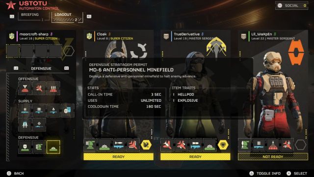 anti personnel minefield loadout helldivers 2