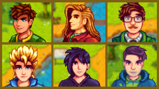 The bachelors of Stardew Valley