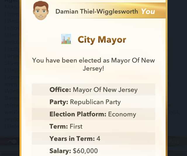 BitLife mayor election