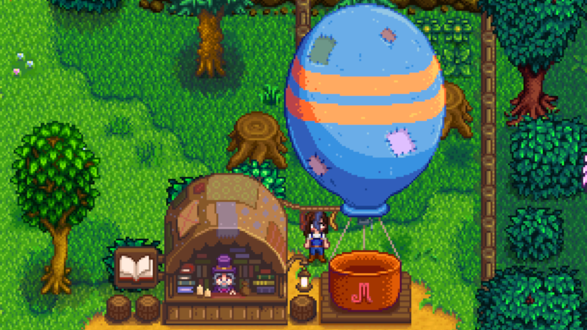 The Bookseller in Stardew Valley