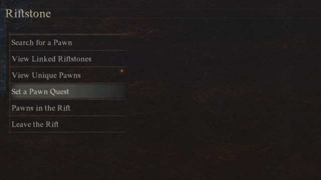 Dragon's Dogma 2 Pawn quest Riftstone menu