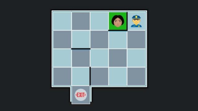 Prison escape mini-game in Bitlife