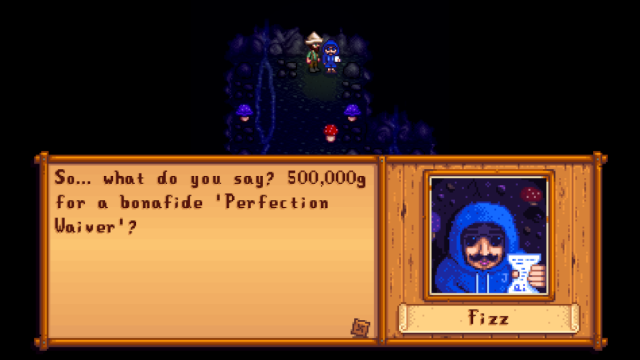 Fizz's very expensive offer in Stardew Valley