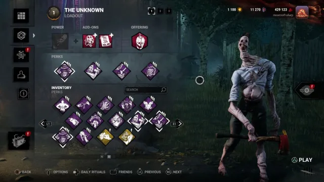 good build for the unknown in dead by daylight