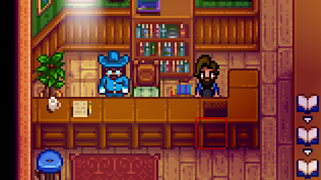 Gunther, who runs the Museum in Stardew Valley
