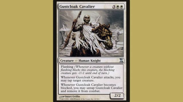 gustcloak cavalier counter to vigilance in magic the gathering