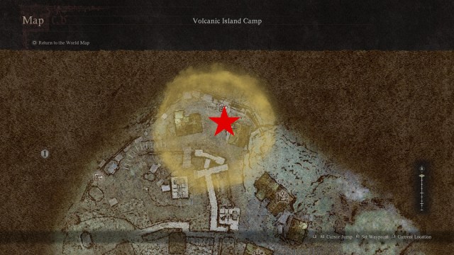 Volcanic Island Camp location in The Importance of Aiding Ernesto Dragon's Dogma 2