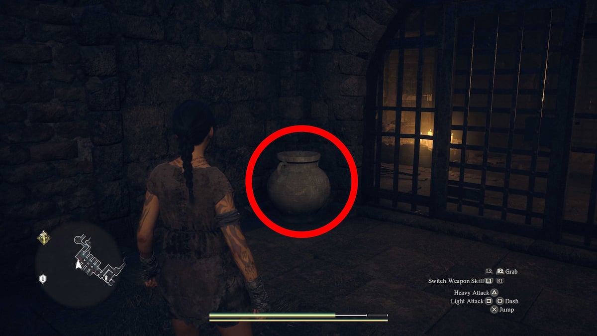 Locating the pot for Makeshift Gaol Key in Dragon's Dogma 2
