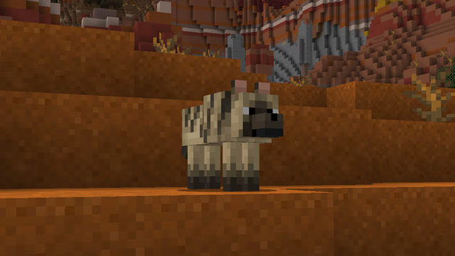 Striped Wolf in Minecraft