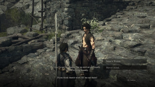 Giving Hugo a job in Off the Pilfered Path Dragon's Dogma 2