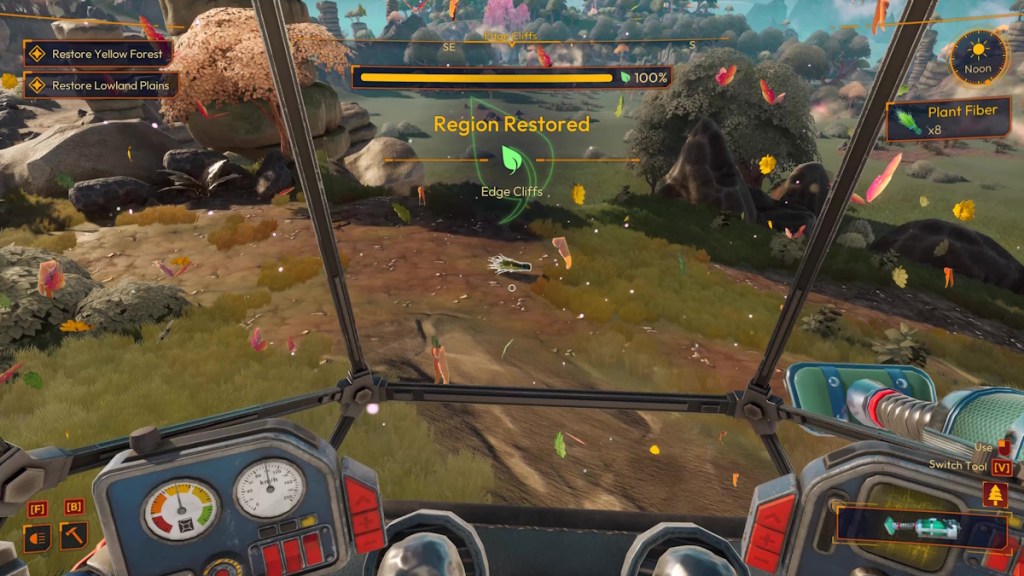 How to restore all regions in Lightyear Frontier - tool upgrades region restored