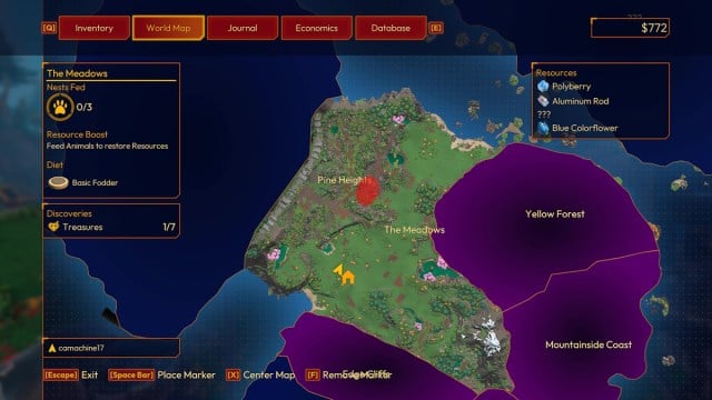 lightyear frontier coal places on the map showing where you can find and farm coal