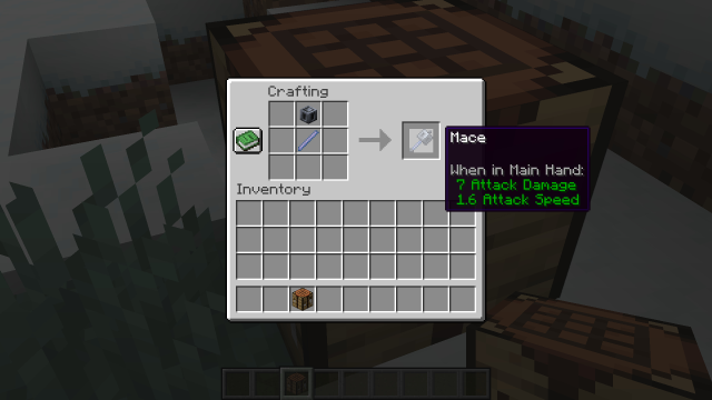 Making a Mace in Minecraft