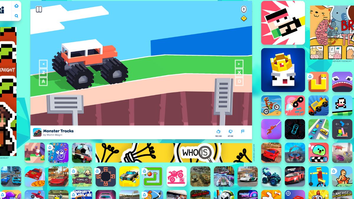 monster tracks best poki games