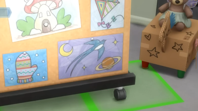 Der StarBird in FFXIV, aber wie er in Sims 4 als Kinderzeichnung erscheint 