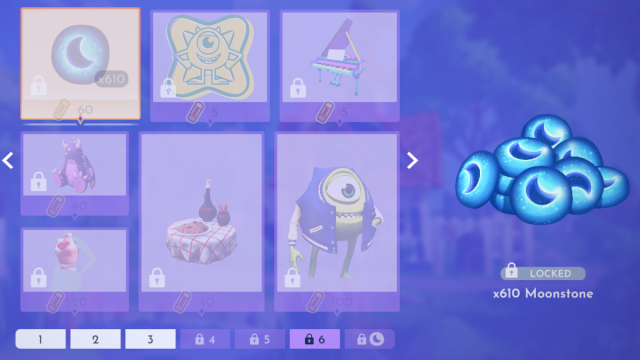 Page six of the Lovely Monsters Star Path rewards in Disney Dreamlight Valley