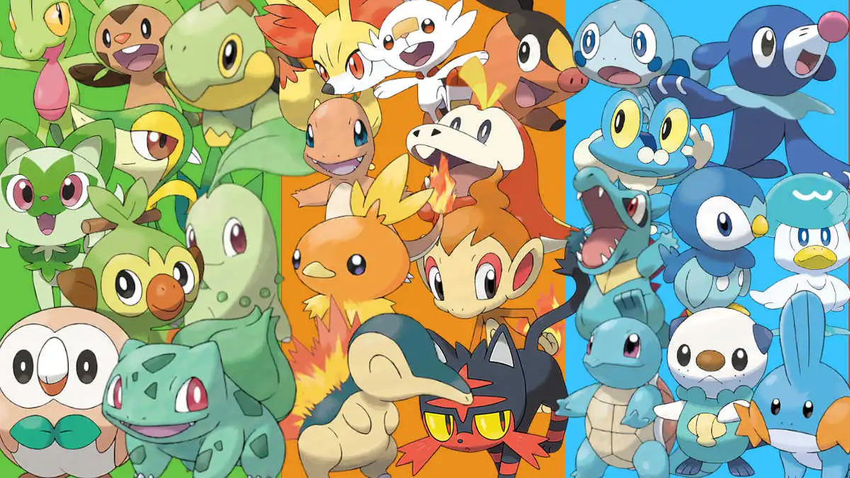 All Pokemon Starters by Generation