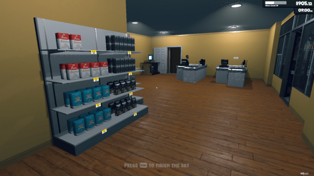 Store interior in Supermarket Simulator