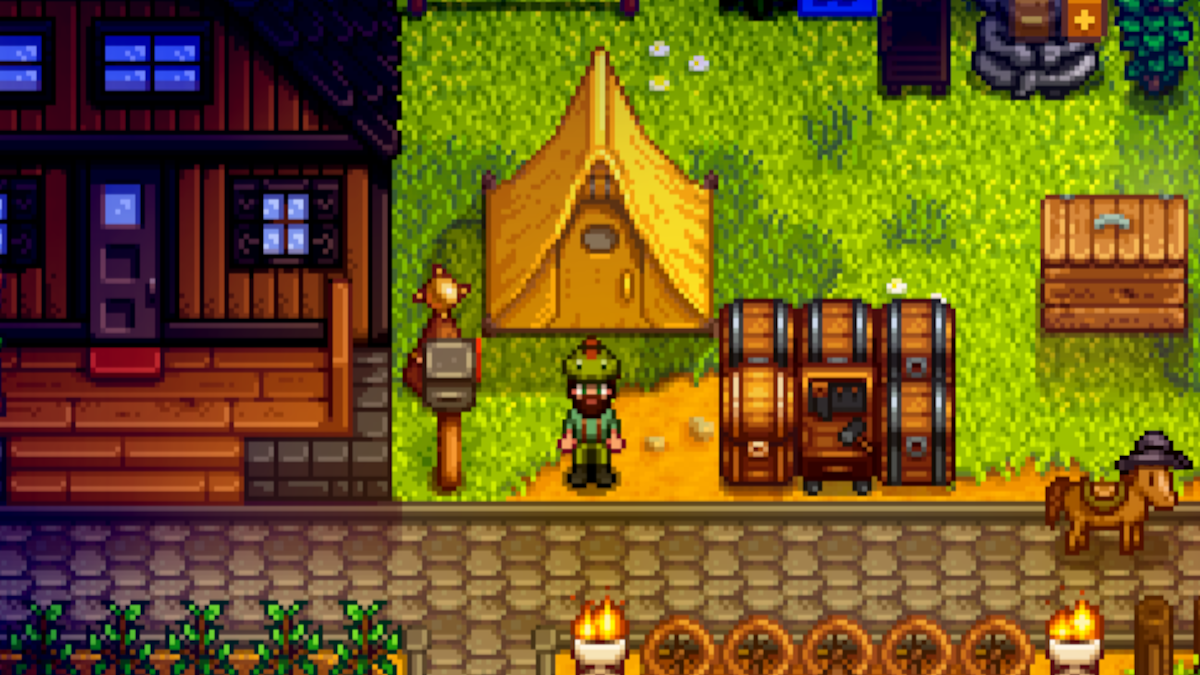A Tent Kit in Stardew Valley