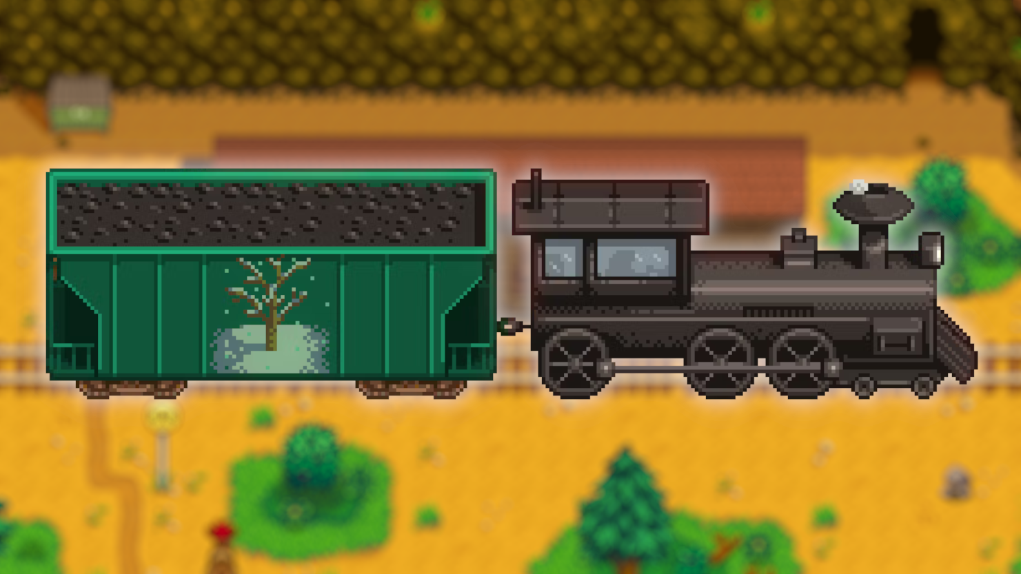 One of the trains in Stardew Valley