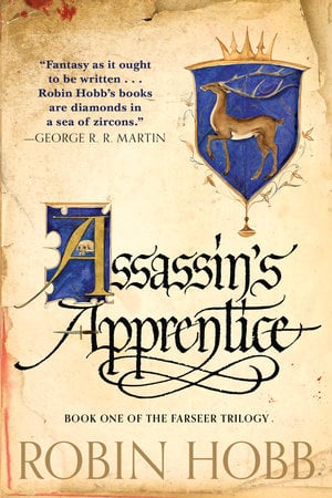 The cover for the book Assassin's Apprentice.