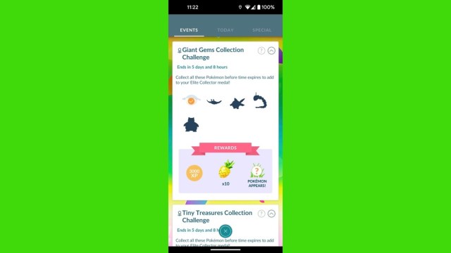 The Giant Gems Collection Challenge in Pokemon Go