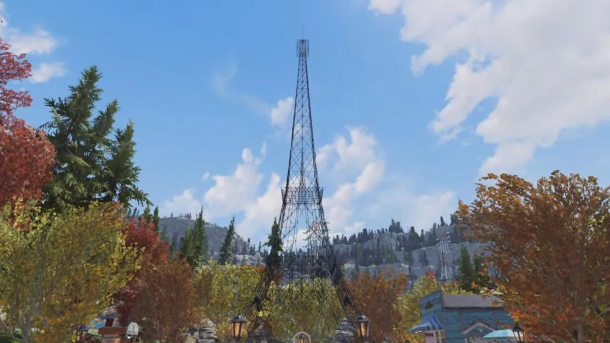 Fallout 76 Eifel Tower CAMP build