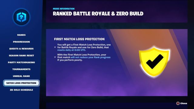 What does Rank Protection mean in Fortnite?