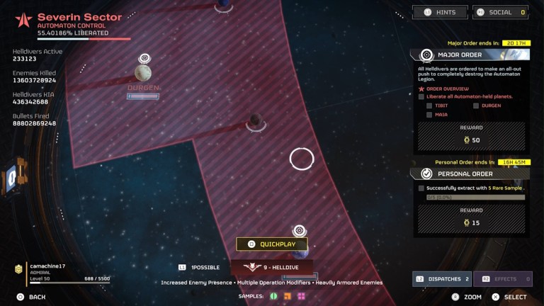Helldivers 2: How to track Major Orders and war progress