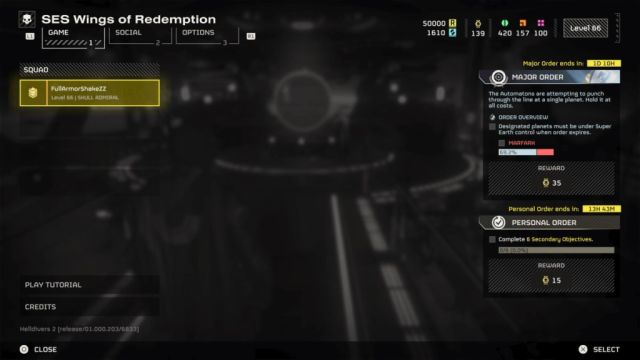 Helldivers 2 major order Medals