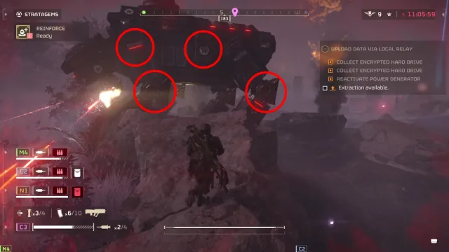 How to destroy Automaton Factory Striders in Helldivers 2 - Weak points on the joints and panels
