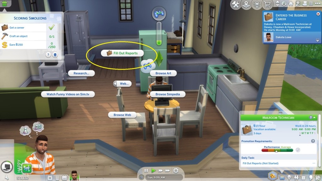 How to fill out reports in Sims 4