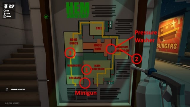 Kill It With Fire 2 how to unlock the Minigun HEM map