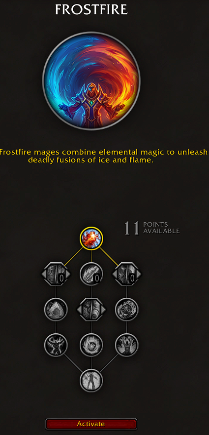 WoW: The War Within Frostfire Mage Hero Talents