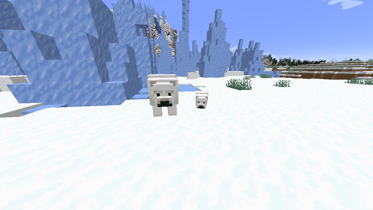 Minecraft Polar Bear and Cub