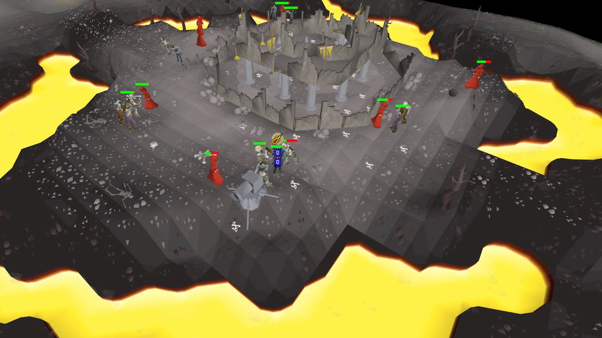 A player fights Undead Pirates at the Chaos Temple in Old School RuneScape.
