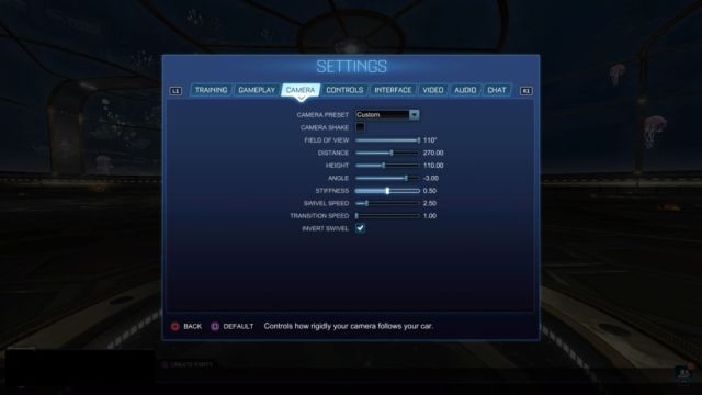 Rocket league best camera settings