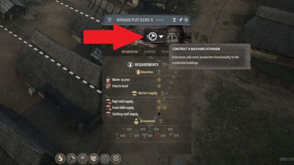 Manor Lords how to build an extension