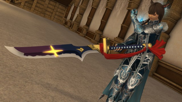 Fang of the Fearless Cat, the FFXIV crossover event weapon for Dark Knights