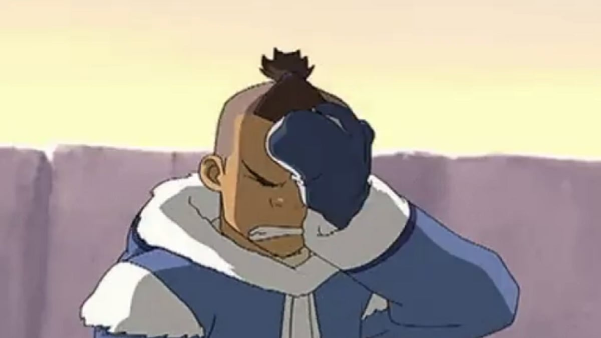 Avatar The Last Airbender Sokka slapping forehead with his palm