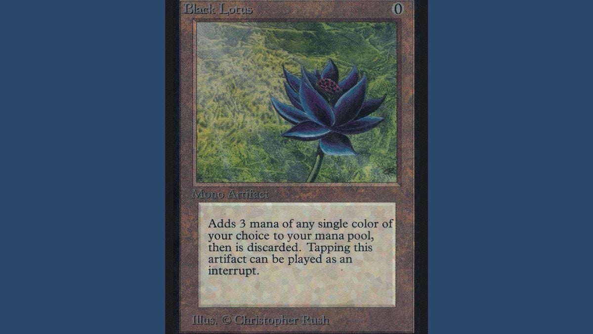 black lotus magic the gathering alpha card