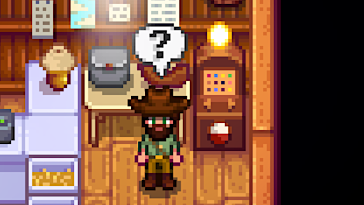 The Bobber Machine in Willy's Fish Shop in Stardew Valley