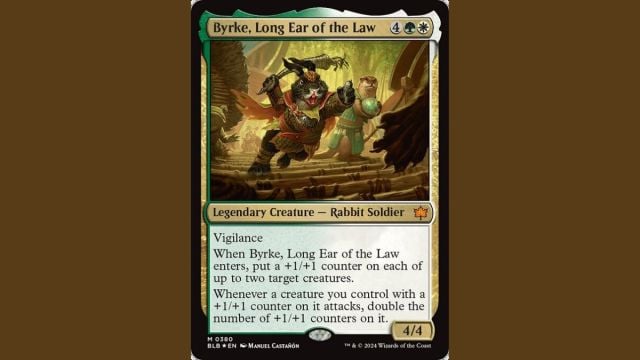 byrke long ear of the law magic the gathering bloomburrow card